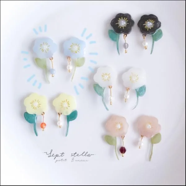fleurir blueclaire イヤリング