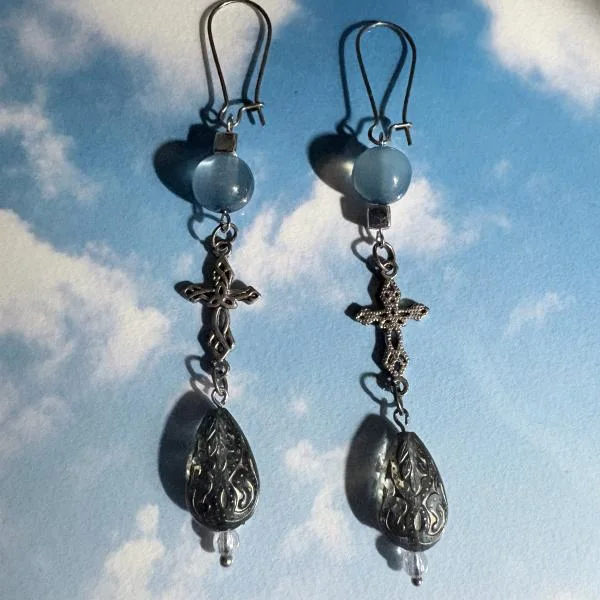 長〜いピアス<レトロ風>