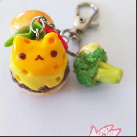 こっちみんにゃ/とろっとちーずばーがー＋ブロッコリー