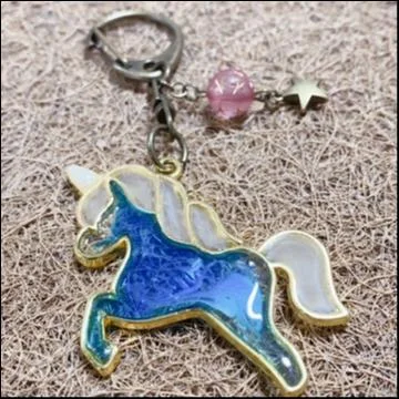 ユニコーンのキーホルダー《星玉ピンク》