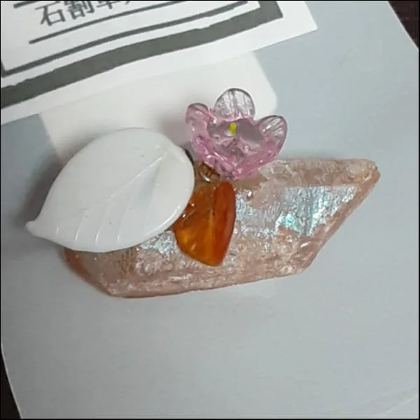 石割草ブローチ1