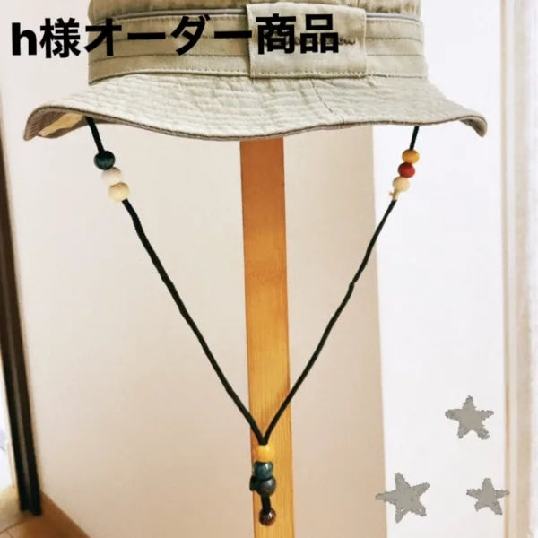 オーダー★ブーニーハットのレゲエ風あご紐★