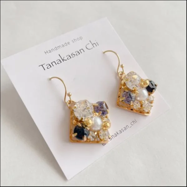 ハンドメイド♡ガラスストーンのピアス