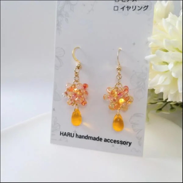 小ぶりファルファーレ&ドロップ(オレンジ)