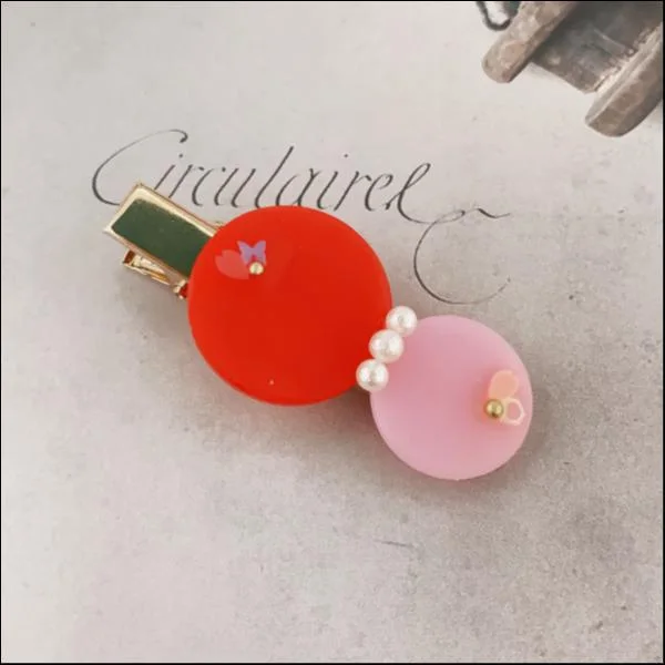 春カラーマットヘアクリップ