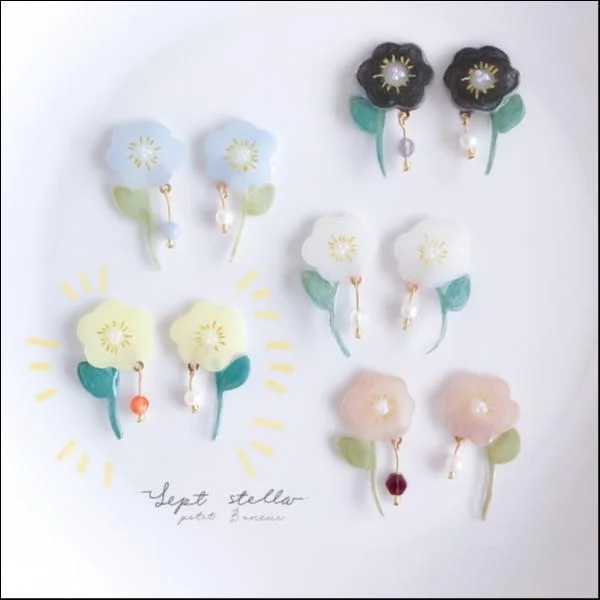 fleurir yellow ピアス