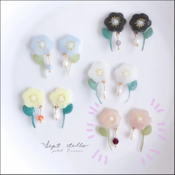 fleurir rose ピアス