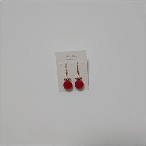 christmas flocky beads pierce