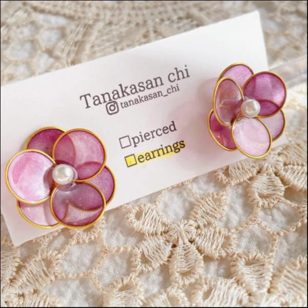 ハンドメイド♡レジンイヤリング