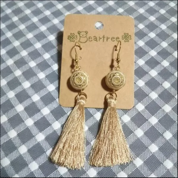 タッセルピアス/シャンパン