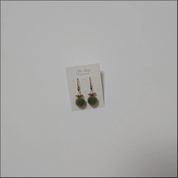 christmas flocky beads pierce