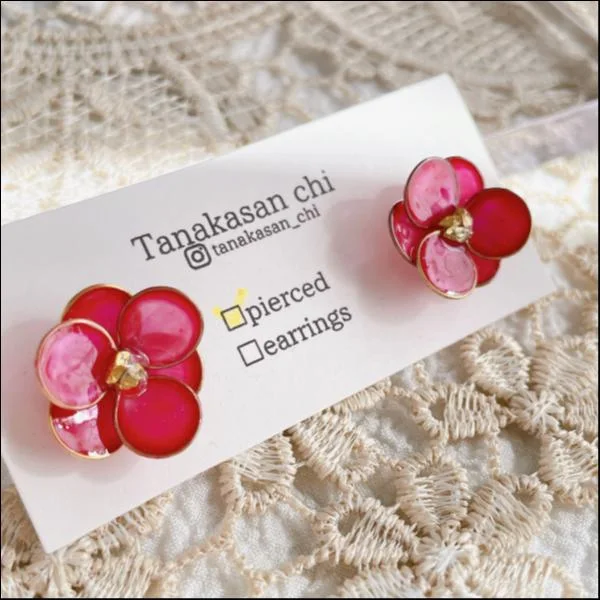 ハンドメイド♡レジンピアス